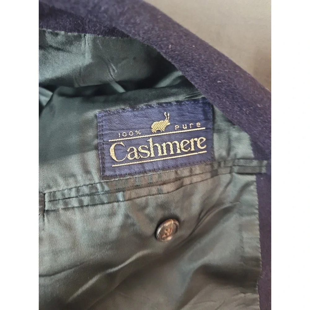 Vintage Resort‎ Collection 100% Cashmere Double Breasted Navy Blazer USA